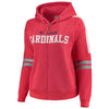 St. Louis Cardinals Soft As A Grape Women's Curvy Bio-Washed Full-Zip Plus Size Hoodie - Red