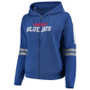 Toronto Blue Jays Soft As A Grape Women's Curvy Bio-Washed Full-Zip Plus Size Hoodie - Royal