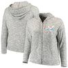 Chicago Cubs Soft as a Grape Women's Plus Size Hacci Full-Zip Hoodie