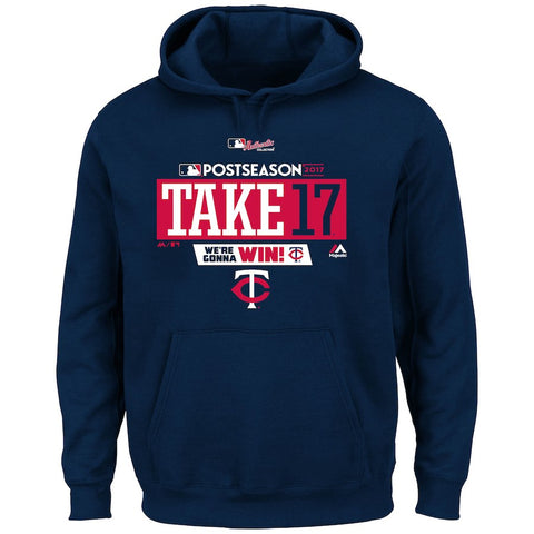 Minnesota Twins Majestic 2017 Postseason Authentic Collection Big & Tall Pullover Hoodie