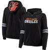 Baltimore Orioles Soft As A Grape Women's Curvy Bio-Washed Full-Zip Plus Size Hoodie - Black