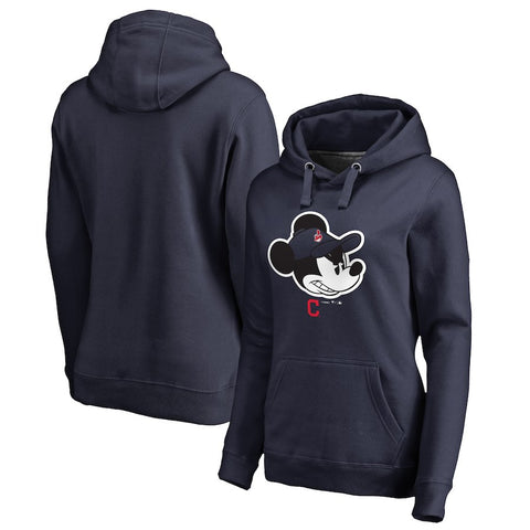 Cleveland Indians   Women's Disney Game Face Pullover Hoodie - Navy