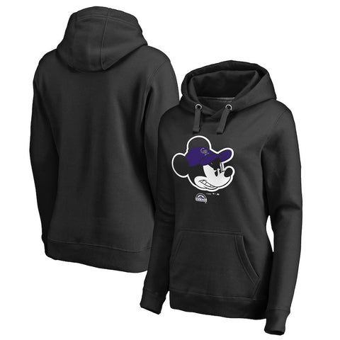 Colorado Rockies   Women's Disney Game Face Pullover Hoodie - Black