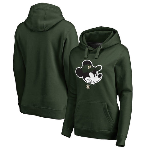 Oakland Athletics   Women's Disney Game Face Pullover Hoodie - Green