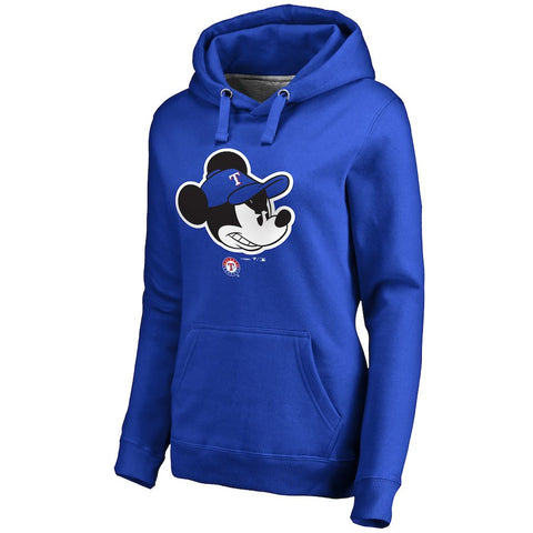 Texas Rangers   Women's Disney Game Face Pullover Hoodie - Royal
