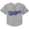 Clayton Kershaw Los Angeles Dodgers Majestic Preschool Road Official Cool Base Player Jersey - Gray