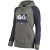 Houston Astros   Women's Disney Rally Cry Tri-Blend Raglan Pullover Hoodie - Ash