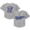 Clayton Kershaw Los Angeles Dodgers Majestic Preschool Road Official Cool Base Player Jersey - Gray