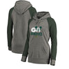 Oakland Athletics   Women's Disney Rally Cry Tri-Blend Raglan Pullover Hoodie - Ash