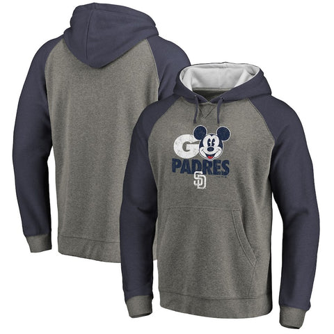 San Diego Padres   Disney Rally Cry Tri-Blend Raglan Pullover Hoodie - Ash