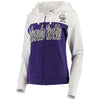 Colorado Rockies 5th & Ocean by New Era Women's French Terry Color Block Full-Zip Hoodie