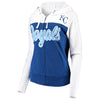 Kansas City Royals 5th & Ocean by New Era Women's French Terry Color Block Full-Zip Hoodie