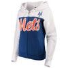 New York Mets 5th & Ocean by New Era Women's French Terry Color Block Full-Zip Hoodie