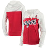 Los Angeles Angels 5th & Ocean by New Era Women's French Terry Color Block Full-Zip Hoodie