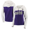 Colorado Rockies 5th & Ocean by New Era Women's French Terry Color Block Full-Zip Hoodie