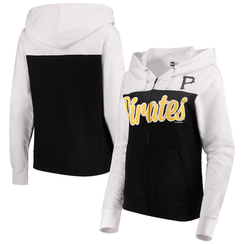 Pittsburgh Pirates 5th & Ocean by New Era Women's French Terry Color Block Full-Zip Hoodie