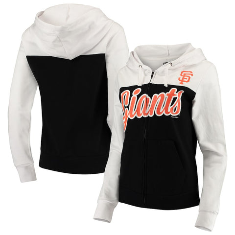 San Francisco Giants 5th & Ocean by New Era Women's French Terry Color Block Full-Zip Hoodie