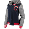 Cleveland Indians 5th & Ocean by New Era Women's French Terry Full-Zip Hoodie