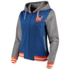 New York Mets 5th & Ocean by New Era Women's French Terry Full-Zip Hoodie