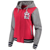 St. Louis Cardinals 5th & Ocean by New Era Women's French Terry Full-Zip Hoodie