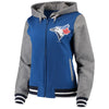 Toronto Blue Jays 5th & Ocean by New Era Women's French Terry Full-Zip Hoodie