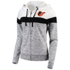 Baltimore Orioles 5th & Ocean by New Era Women's Space Dye French Terry Full-Zip Hoodie