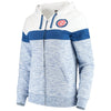 Chicago Cubs 5th & Ocean by New Era Women's Space Dye French Terry Full-Zip Hoodie