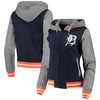 Detroit Tigers 5th & Ocean by New Era Women's French Terry Full-Zip Hoodie