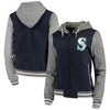 Seattle Mariners 5th & Ocean by New Era Women's French Terry Full-Zip Hoodie