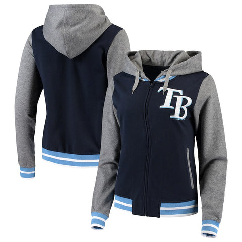Tampa Bay Rays 5th & Ocean by New Era Women's French Terry Full-Zip Hoodie