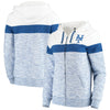 New York Mets 5th & Ocean by New Era Women's Space Dye French Terry Full-Zip Hoodie
