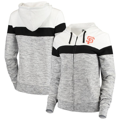 San Francisco Giants 5th & Ocean by New Era Women's Space Dye French Terry Full-Zip Hoodie