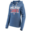 Chicago Cubs 5th & Ocean by New Era Women's Jersey Established Tri-Blend Pullover Hoodie - Royal