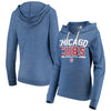 Chicago Cubs 5th & Ocean by New Era Women's Jersey Established Tri-Blend Pullover Hoodie - Royal