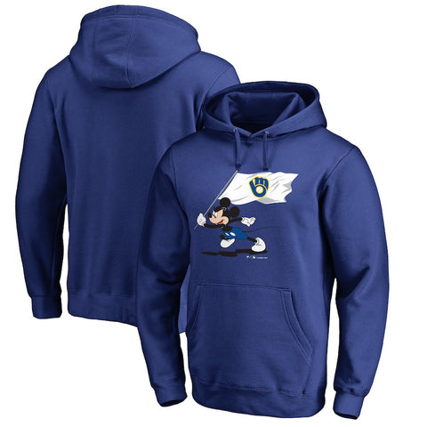 Milwaukee Brewers   Disney Fly Your Flag Pullover Hoodie - Royal