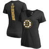 Patrice Bergeron Boston Bruins   Women's Plus Size Backer Name & Number V-Neck T-Shirt