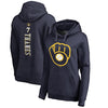 Eric Thames Milwaukee Brewers   Women's Backer Pullover Hoodie - Navy