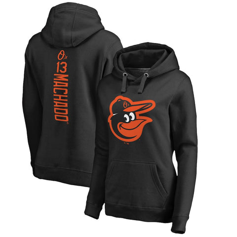 Manny Machado Baltimore Orioles   Women's Backer Pullover Hoodie - Black