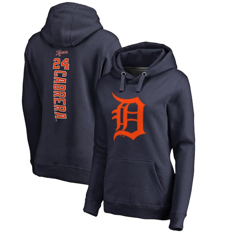 Miguel Cabrera Detroit Tigers   Women's Backer Pullover Hoodie - Navy