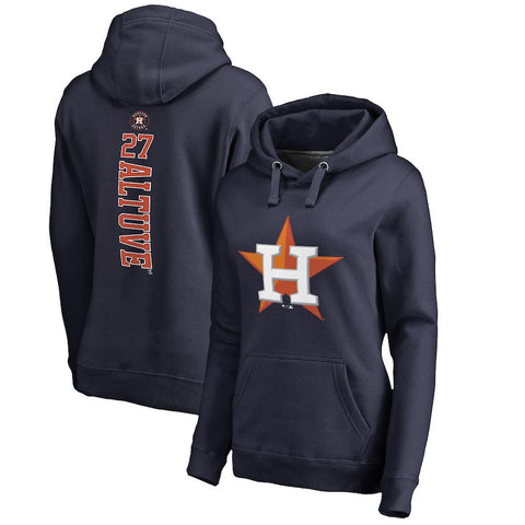 Jose Altuve Houston Astros   Women's Backer Pullover Hoodie - Navy