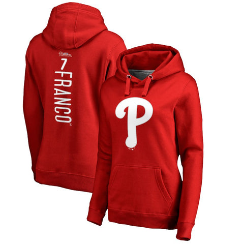 Maikel Franco Philadelphia Phillies   Women's Backer Pullover Hoodie - Red