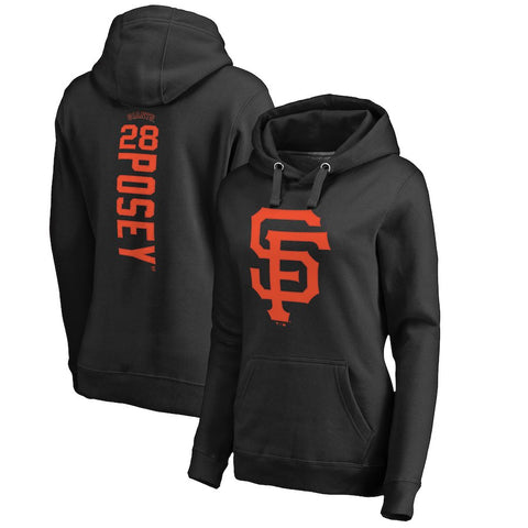 Buster Posey San Francisco Giants   Women's Backer Pullover Hoodie - Black