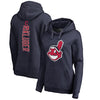 Corey Kluber Cleveland Indians   Women's Backer Pullover Hoodie - Navy