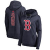 Dustin Pedroia Boston Red Sox   Women's Backer Pullover Hoodie - Navy