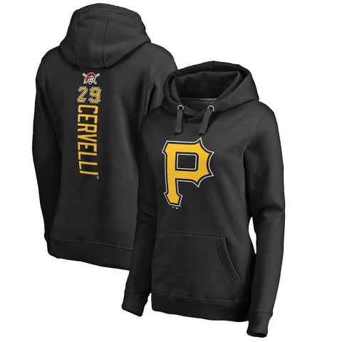 Francisco Cervelli Pittsburgh Pirates   Women's Backer Pullover Hoodie - Black