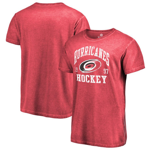 Carolina Hurricanes   Vintage Collection Old Favorite Shadow Washed T-Shirt - Red