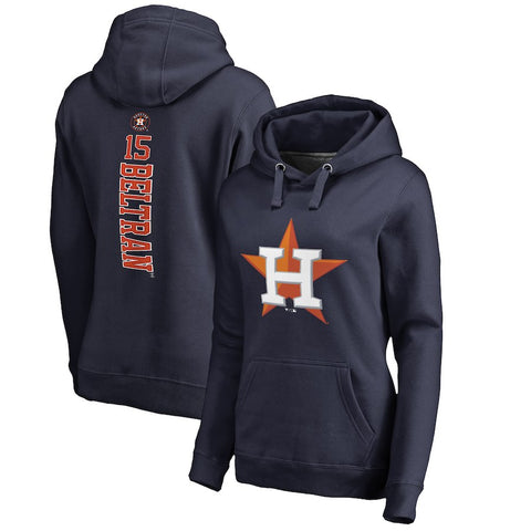 Carlos Beltran Houston Astros   Women's Backer Pullover Hoodie - Navy