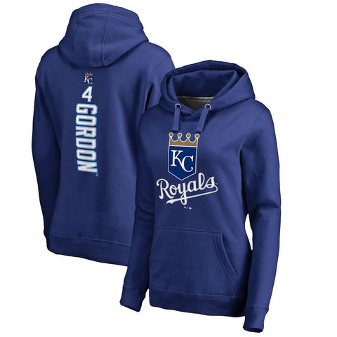 Alex Gordon Kansas City Royals   Women's Backer Pullover Hoodie - Royal
