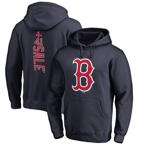 Chris Sale Boston Red Sox   Backer Pullover Hoodie - Navy