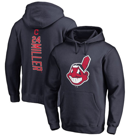 Andrew Miller Cleveland Indians   Backer Pullover Hoodie - Navy